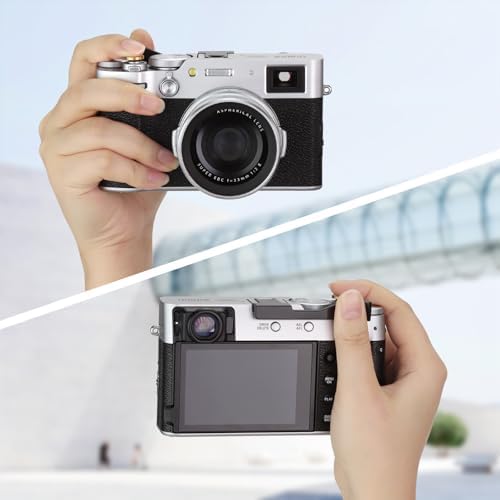 Premium black anodized camera thumb rest side angle styling detail