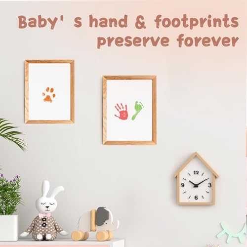 Mess free dog paw print created using the inkless newborn stamp kit.