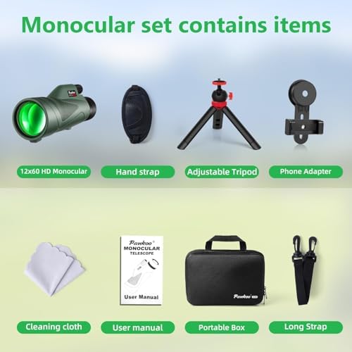 Pankoo monocular carrying bag and accessories kit