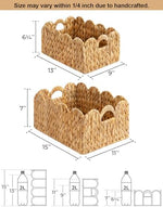 StorageWorks natural water hyacinth organizers highlighting the sturdy integrated built-in side handles