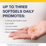 Sustainably sourced marine lipid concentrate softgels showing natural lemon flavor features.
