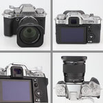 Anodized silver metal camera thumb rest accessory showcasing hot shoe connector mount