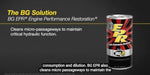 BG EPR engine treatment bottle label detail