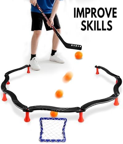 Sporty Play adjustable hockey skill development set packaging overview