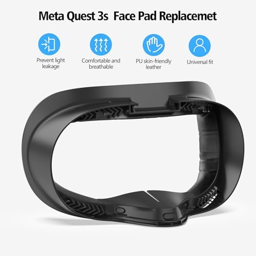 Vznek face pad installed on Meta Quest 3 headset