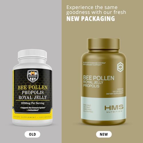 HMS Nutrition bee pollen propolis and royal jelly complex ingredients overview