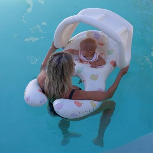 Sunnylife baby pool float with canopy attached