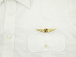 Rear view of Luso Aviation pilot wings showing double post clutch back and clasps