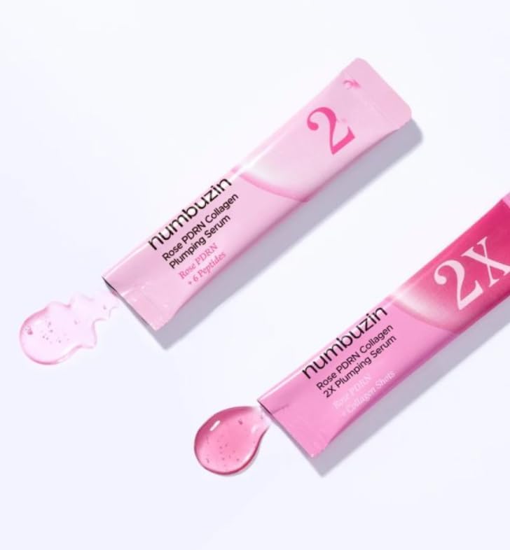 Numbuzin Number Two and TwoX Rose PDRN Collagen Plumping Serum Mini Kit front view authentic Korean skincare product
