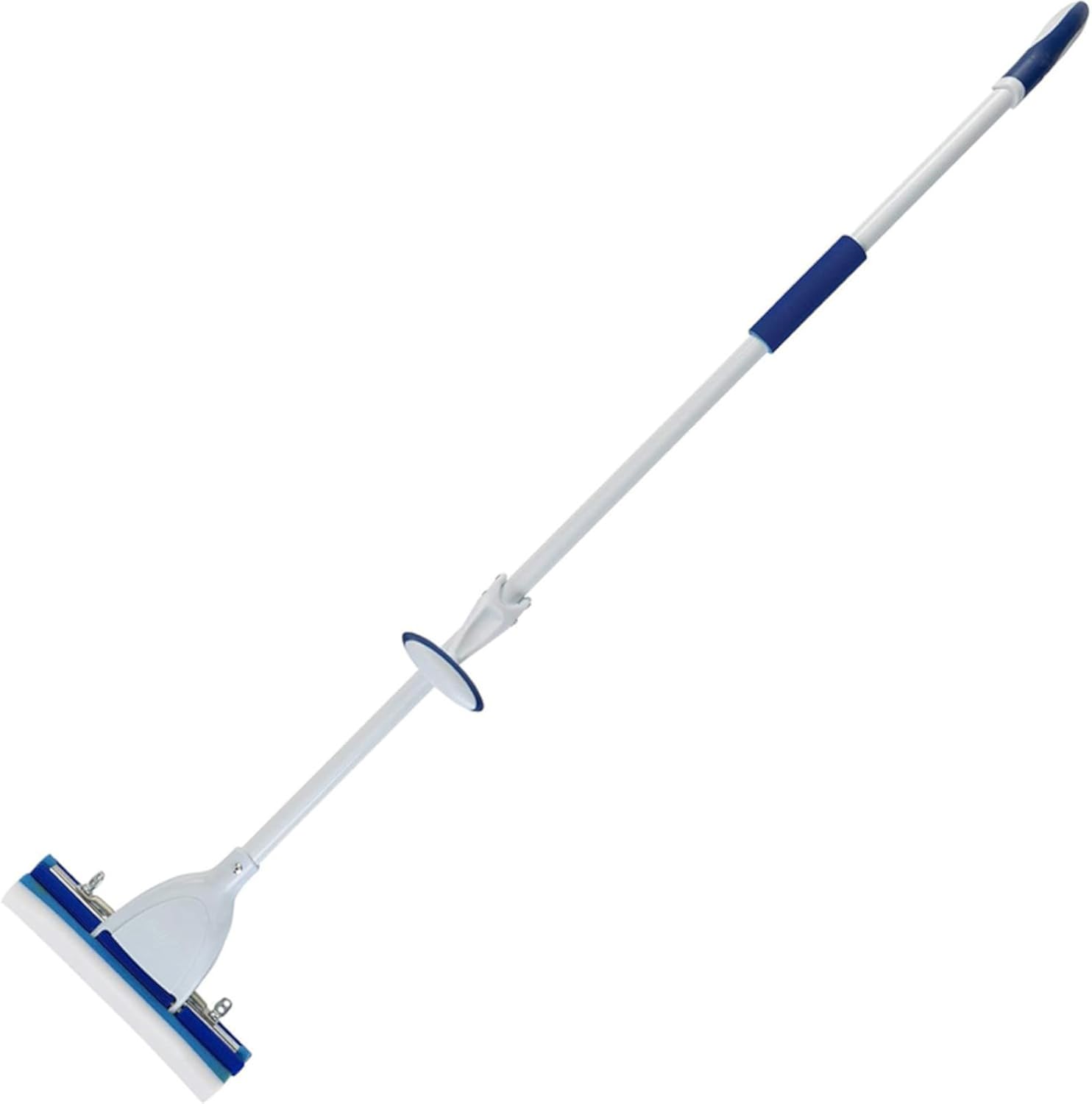 Butler in the Home Mr Clean Magic Eraser Roller Mop front view showing white and blue sponge head assembly