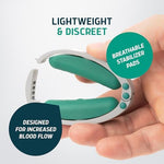 Lunderg male incontinence device with three removable top pads in different sizes.