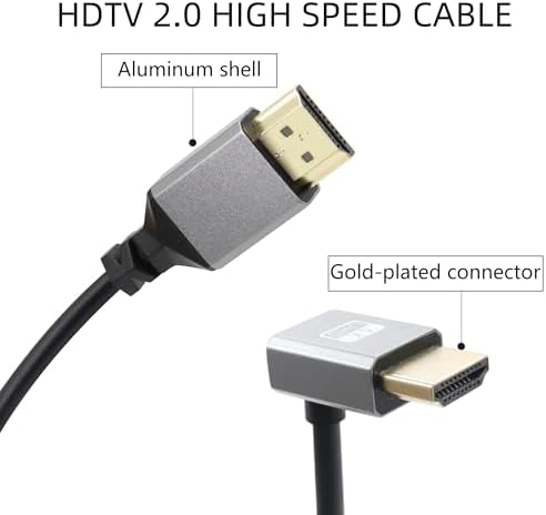RIIEYOCA stretchable HDMI extender cable extended view showing flexibility up to one point five meters.