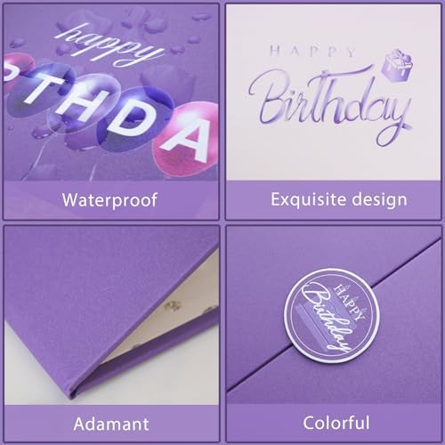 Crenics birthday guest book folded compact view