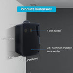 STUDIOFINIX 3.5 inch marine grade wall mount speakers showcasing the side angle profile and robust ABS cabinet structure.