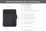 Dadanism tablet sleeve and shoulder bag showing zipper compartment