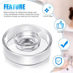 Two clear plastic toothbrush charger stands set