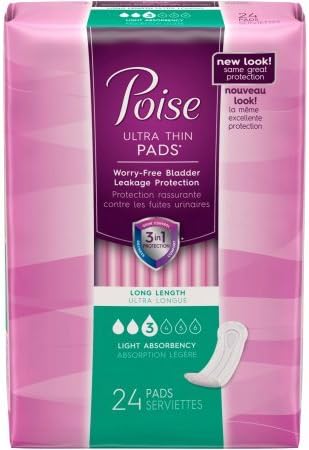 Poise Ultra Thin Pads - 24 in Pack - Absorbancy #3 - Long Length - Image 1