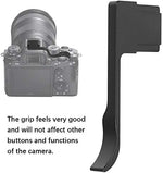 Side angle view of the lightweight seven grams camera metal grip showing the anti-scratch anodized surface.