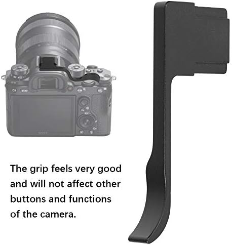 Side angle view of the lightweight seven grams camera metal grip showing the anti-scratch anodized surface.