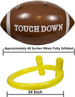 GiftExpress giant vinyl football showing the durable waterproof material and touchdown graphics.
