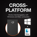 Seagate One Touch Hub side view displaying sleek black profile and compact desk footprint