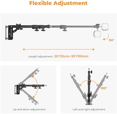 Close up of K&F Concept boom arm rotating triangular joint