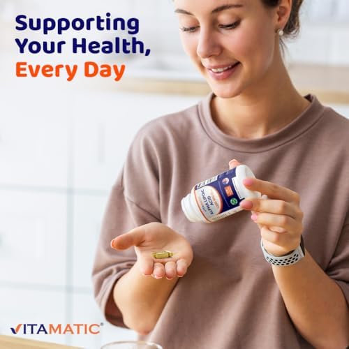 Close up view of the vegetarian capsules of Vitamatic Alpha Lipoic Acid antioxidant supplement