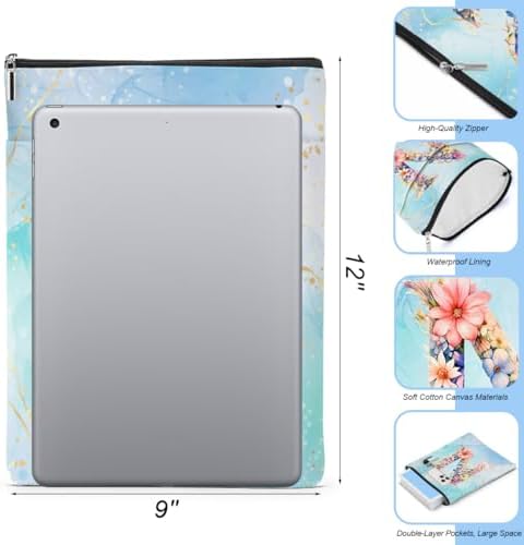 Personalized floral book sleeve for paperbacks and readers