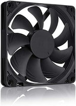 Noctua premium quiet computer fan showing the ultra thin fourteen millimeter low profile side perspective.