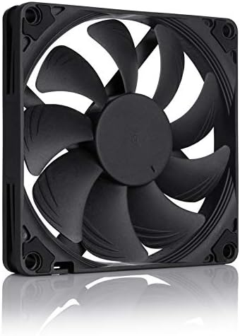 Noctua premium quiet computer fan showing the ultra thin fourteen millimeter low profile side perspective.