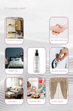 Toulifly anti static spray bottle showing product directions