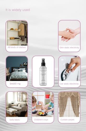 Toulifly anti static spray bottle showing product directions