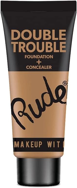 Rude Double Trouble Foundation and Concealer application demo