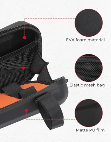 Side profile of the KEMIMOTO hard shell tool bag showing its thickness and aerodynamic triangular shape.
