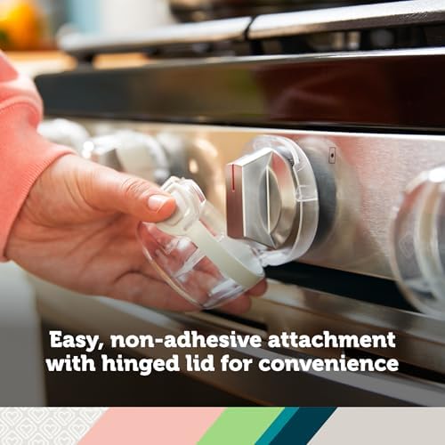 Safety 1st Child Proof Stove Knob Covers, Clear View Stove Knob Safety Covers (Set of 5) - Image 3
