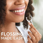 Close up of Glide patented shred resistant floss texture