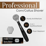 Surgical grade stainless steel foot razor for professional callus removal