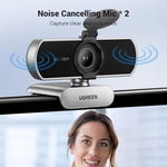 UGREEN video conferencing camera demonstrating the eighty-five degree wide-angle view capability