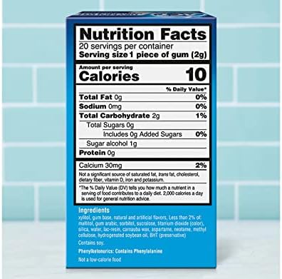 ACT Dry Mouth Soothing Mint gum pieces and individual blister pack
