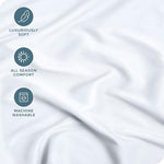 Bare Home queen size fitted sheet showing deep pocket elastic corner
