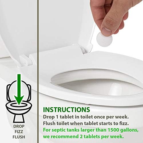 Imported USA septic tank cleaner tablets for Indian home drainage systems.