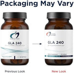 Designs for Health Gamma Linolenic Acid borage oil pills showing clear ingredient transparency label.