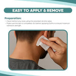 Earo transparent ear tape patches applied discreetly behind the ear for invisible pinning