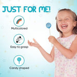 BPA-free plastic kid tongue scrapers in blue green pink and orange