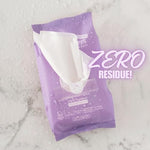 Natural pH balanced wipes for women showing the resealable opening.