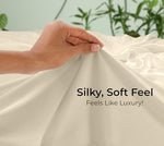 Product packaging view of the authentic USA imported Royale Linens single flat sheet