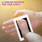 Packaging of the Outus newborn handprint and pet paw kit displaying all fourteen pieces together.
