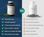 Natural bone health supplements containing 13 trace minerals from algae