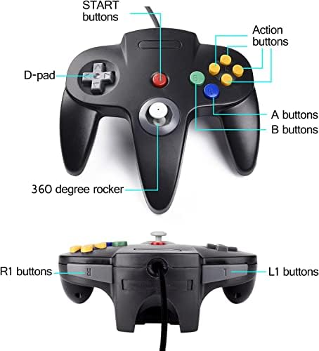 Top view highlighting the ultra-sensitive yellow C-buttons and tactile action bumpers