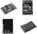 Three piece pack of HiLetgo M18 wireless stereo sound modules arranged neatly together.